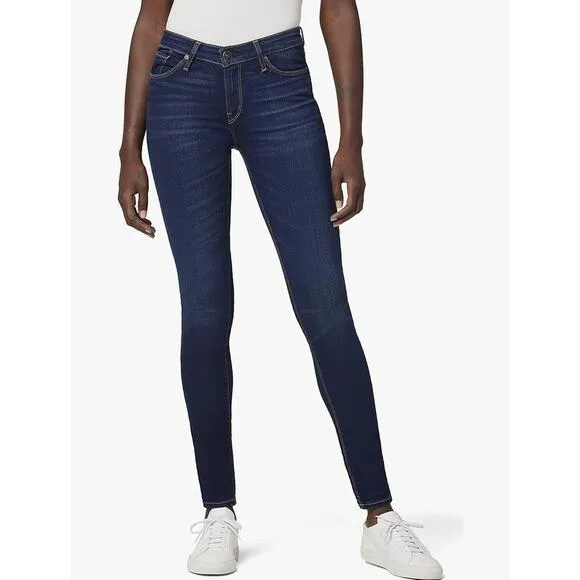 Hudson Women's Krista Super Skinny Jeans US 26 Dark Wash Blue Denim Slim Stretch
