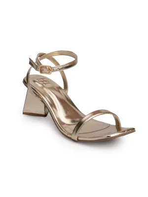 Hydes N Hues Gold Tower Heels