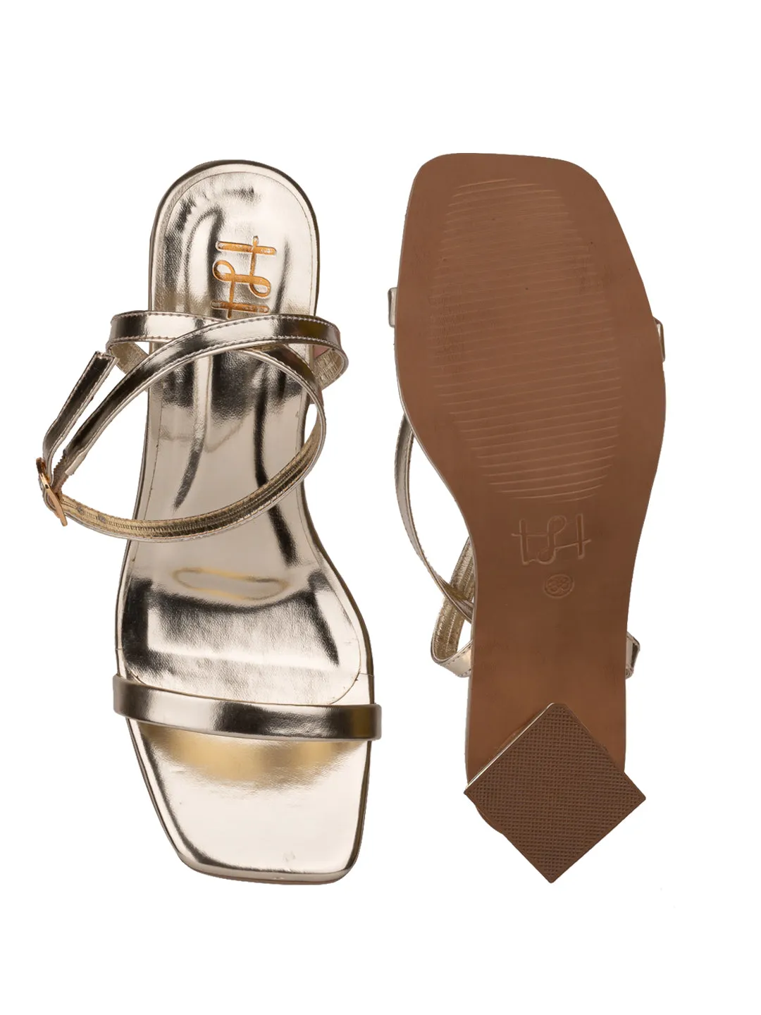 Hydes N Hues Gold Tower Heels