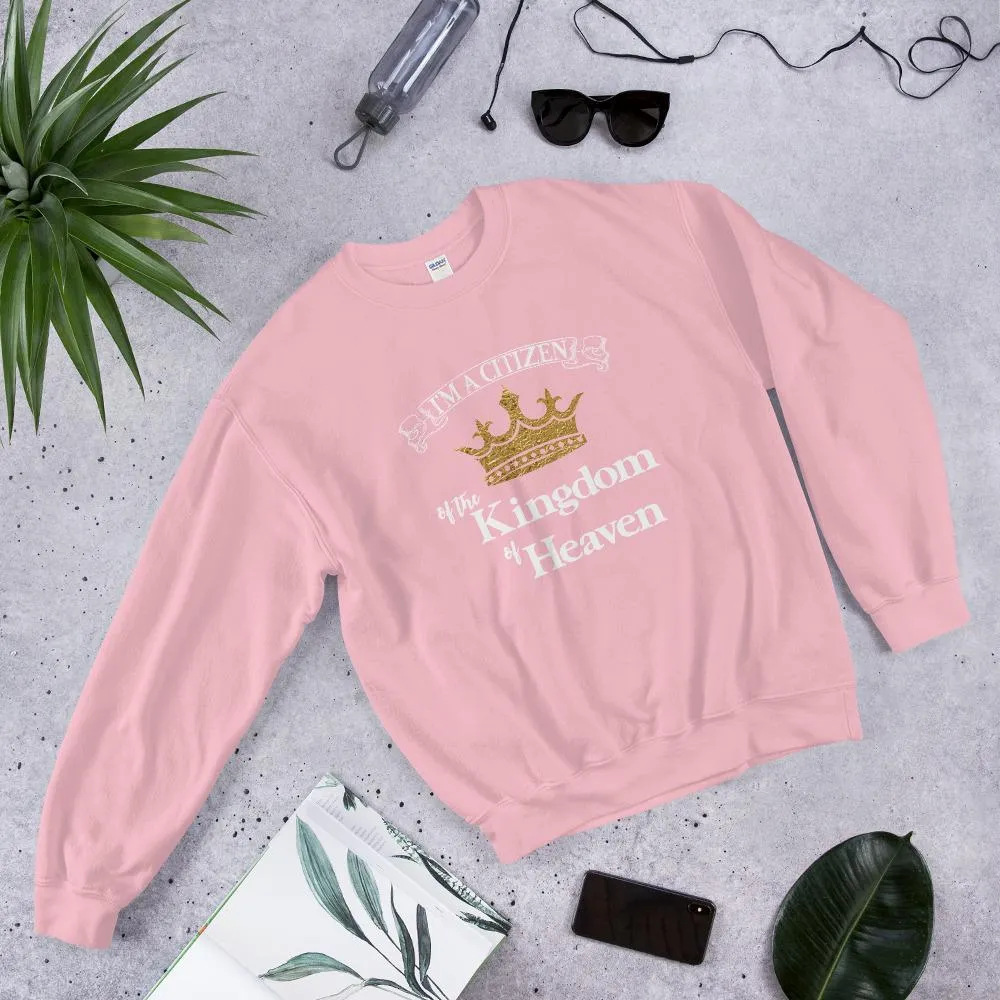 I'm a Citizen, Unisex Adult Heavy Blend Crewneck Sweatshirt-White Text