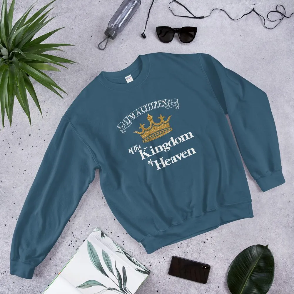 I'm a Citizen, Unisex Adult Heavy Blend Crewneck Sweatshirt-White Text