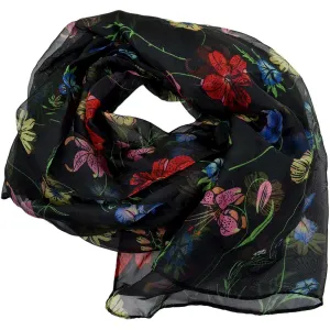 INC International Concepts Women's Sheer Botanical Floral Wrap Scarf