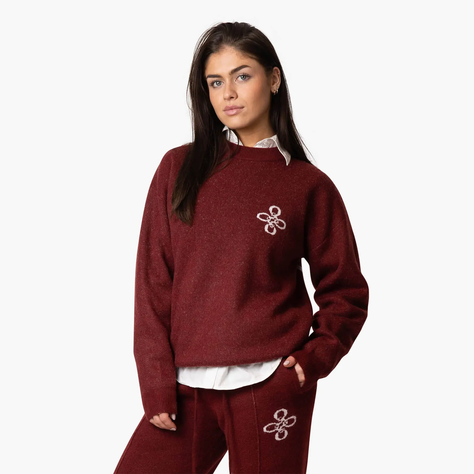 INSIGNIA KNITTED SET | BORDEAUX