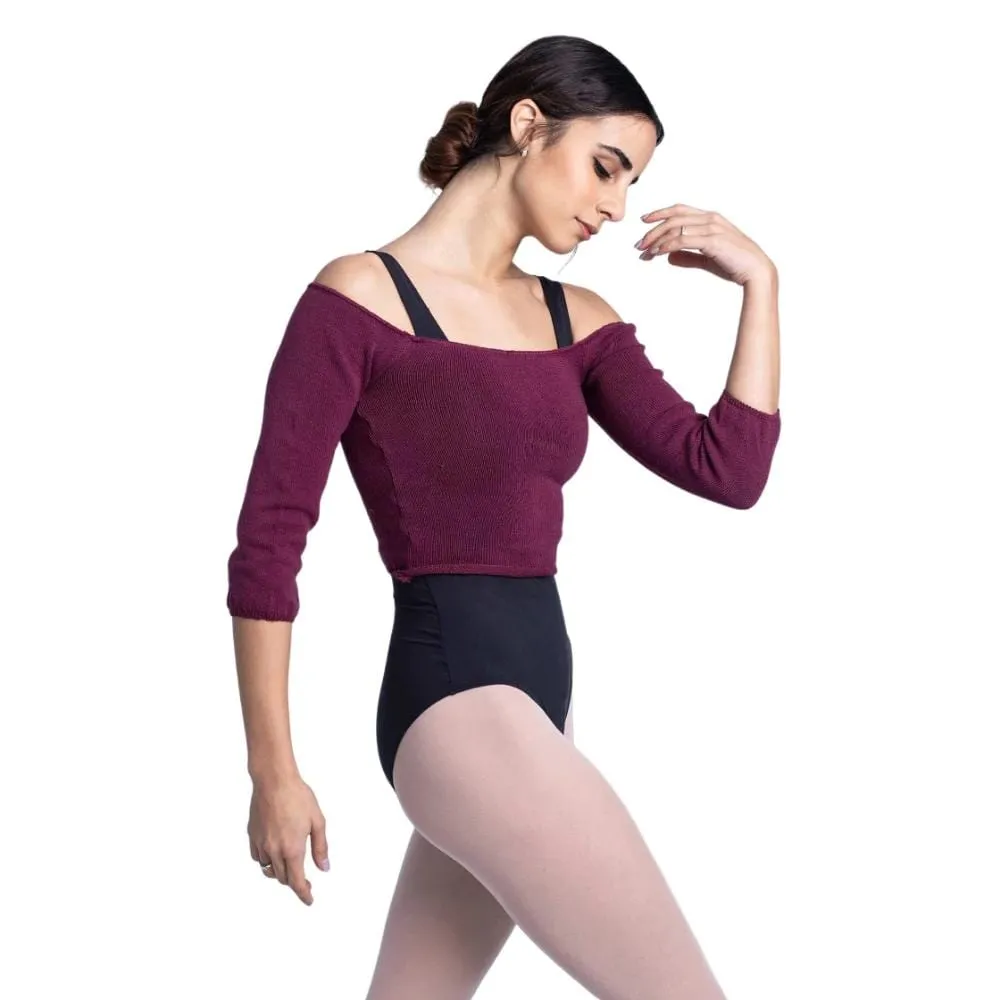 Intermezzo 6579 3/4 Sleeve Crop Top - Adult