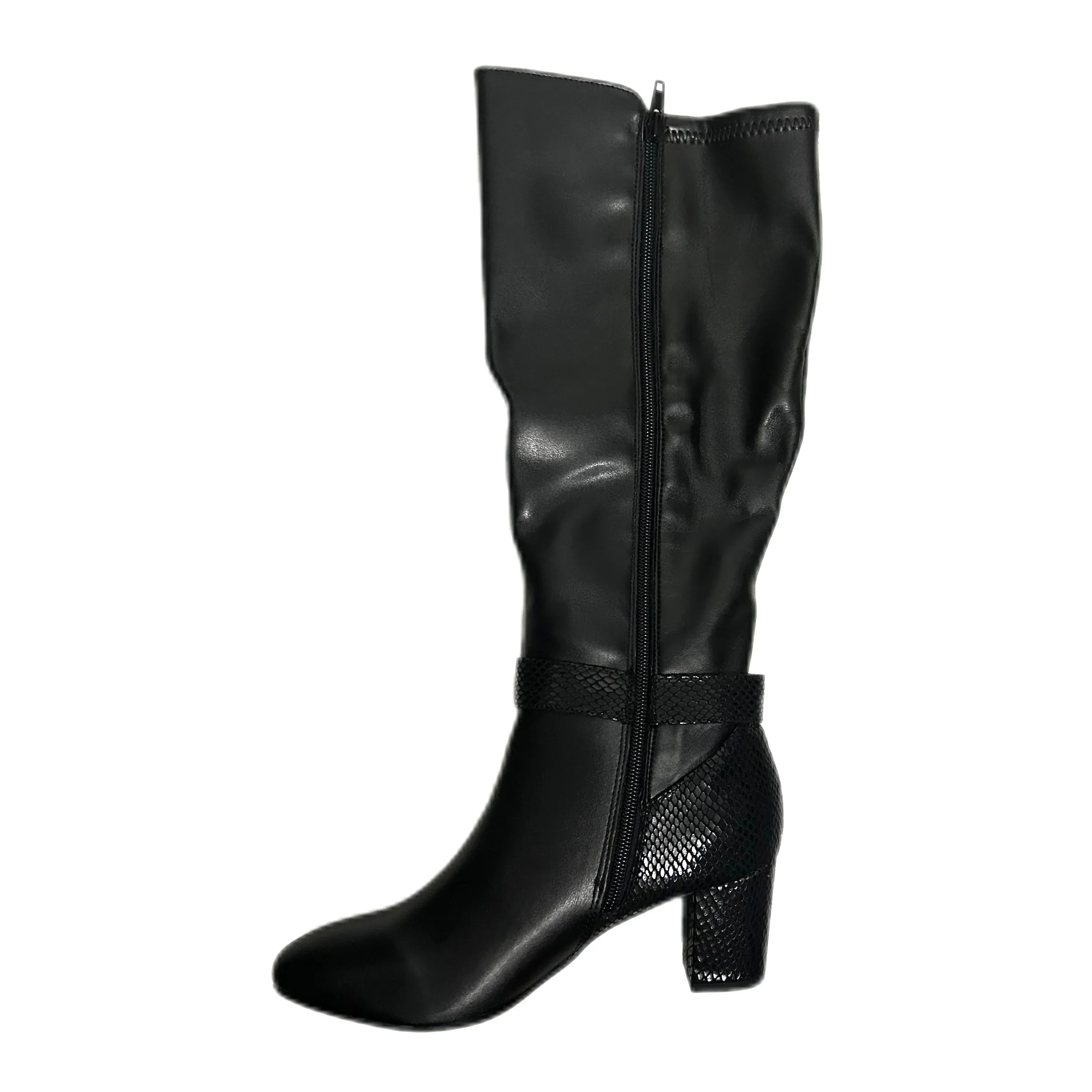 ISABELL Women's Dress Mid Calf Heeled Boots