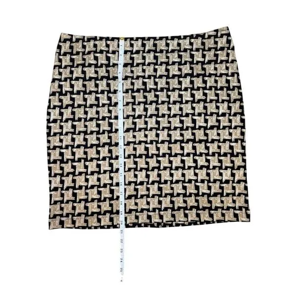 J. McLaughlin Women's Size 14 Geometric Pencil Skirt Knee Length