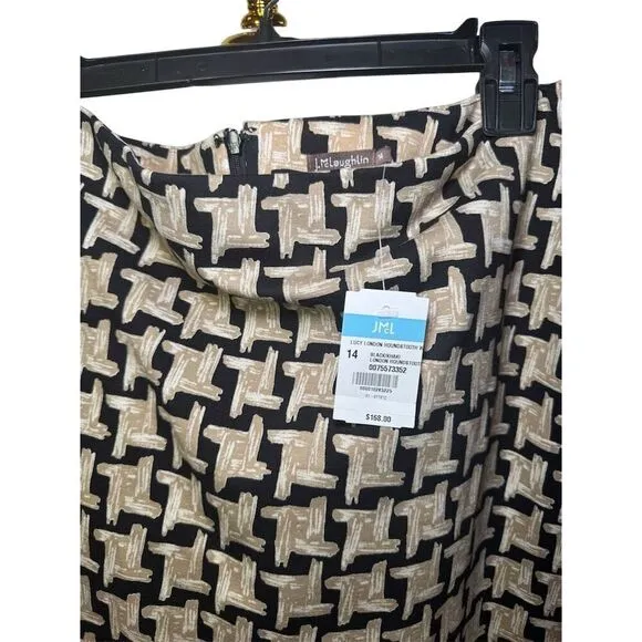 J. McLaughlin Women's Size 14 Geometric Pencil Skirt Knee Length