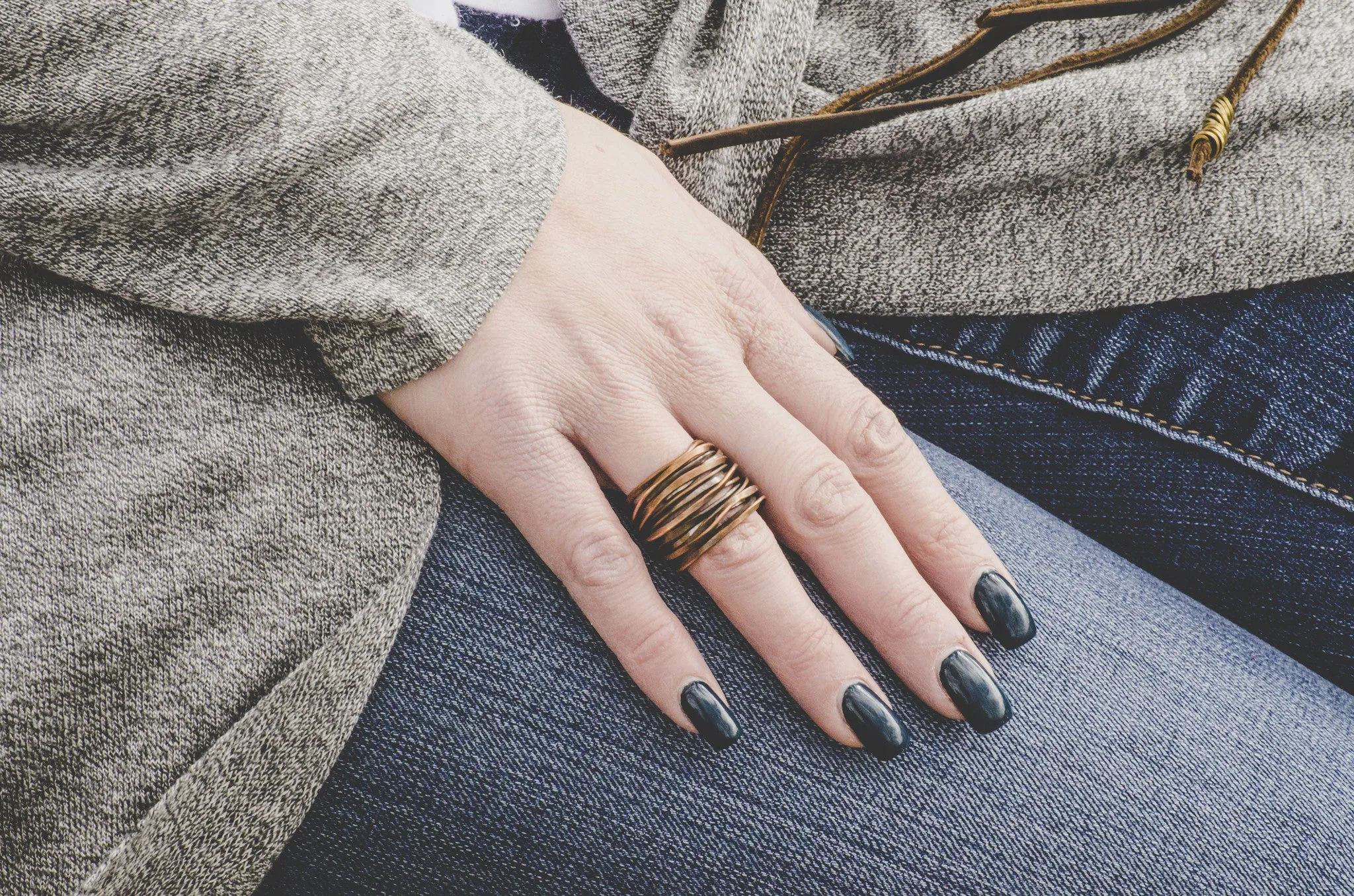 Jo Handbags Copper Wire Ring