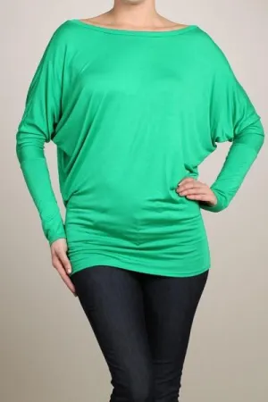 Julila | Dolman  Long Sleeve Top Green