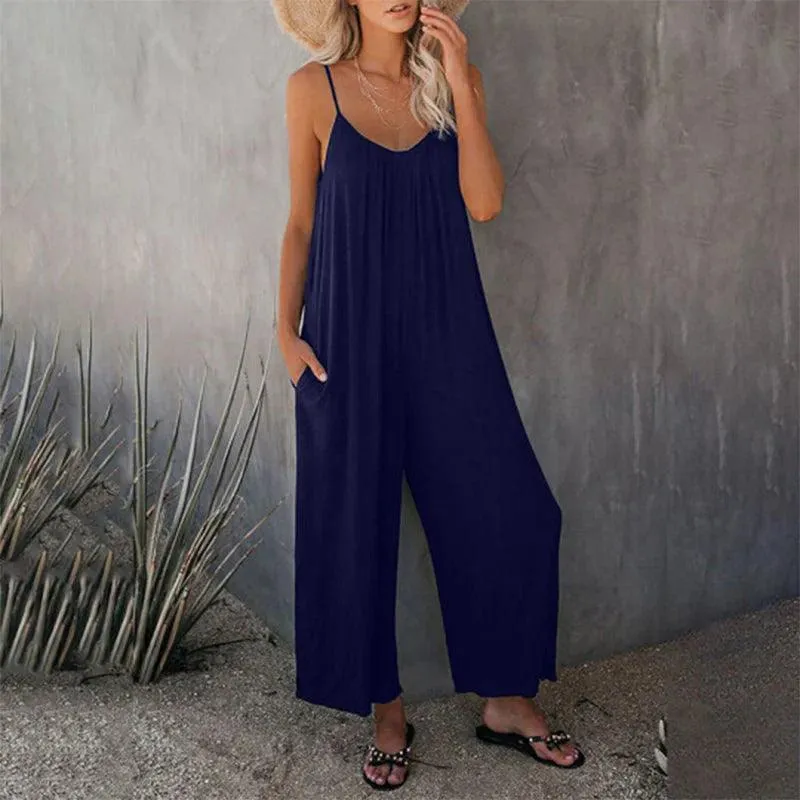 Jumpsuit Bella™ | Women's Sleeveless Loose Jumpsuit | Lightweight Fabric, Side Pockets & Relaxed Fit