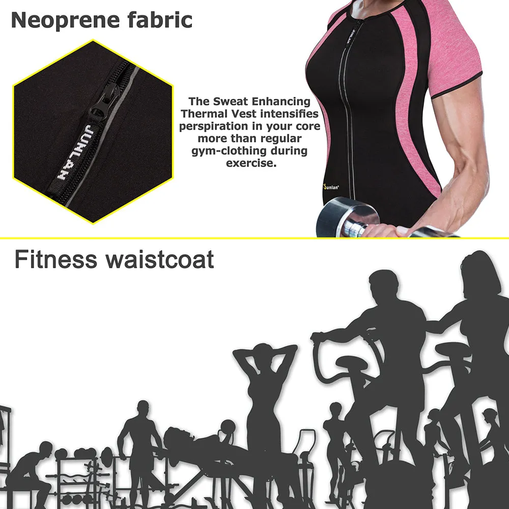 Junlan Women Neoprene Hot Sweat Workout T-shirt