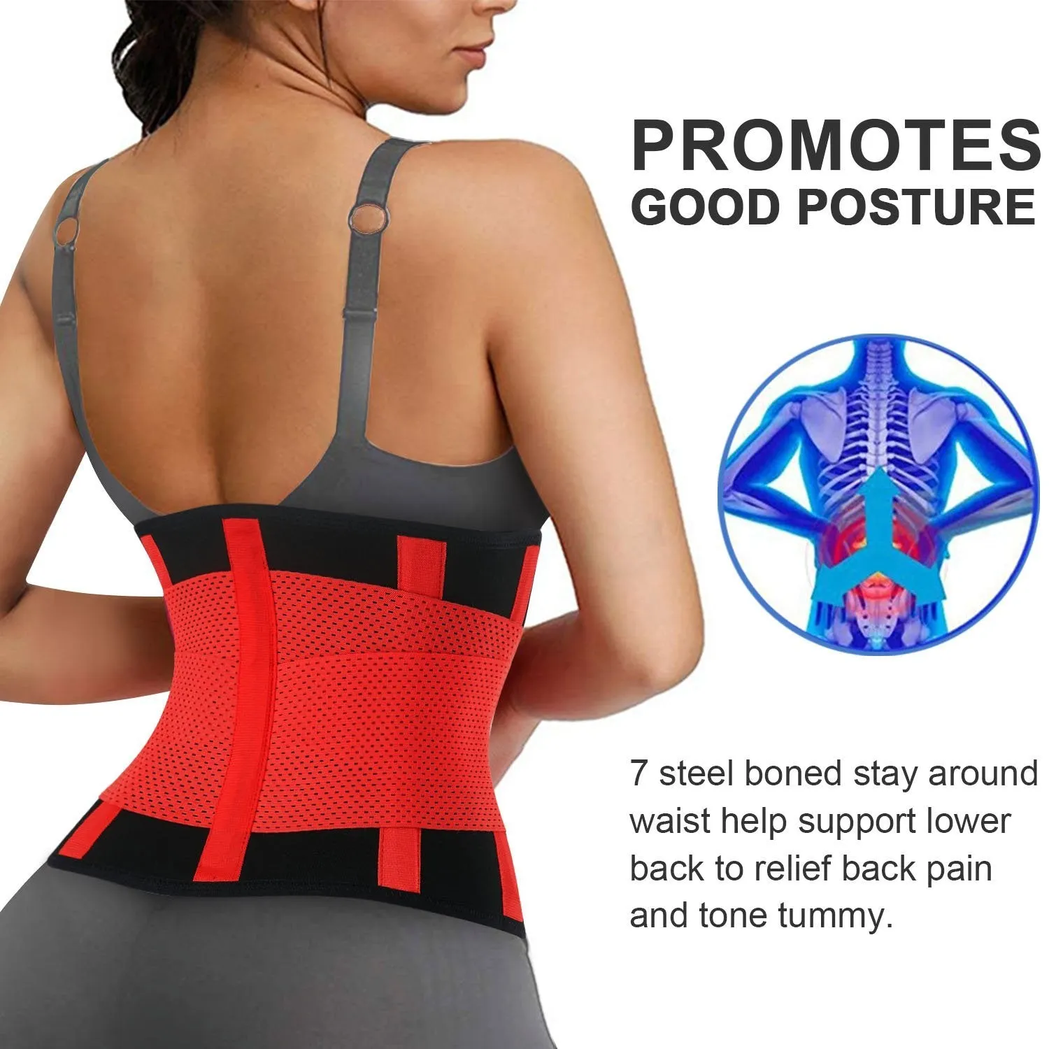 Junlan Workout Sweat Waist Trainer Sauna Belt