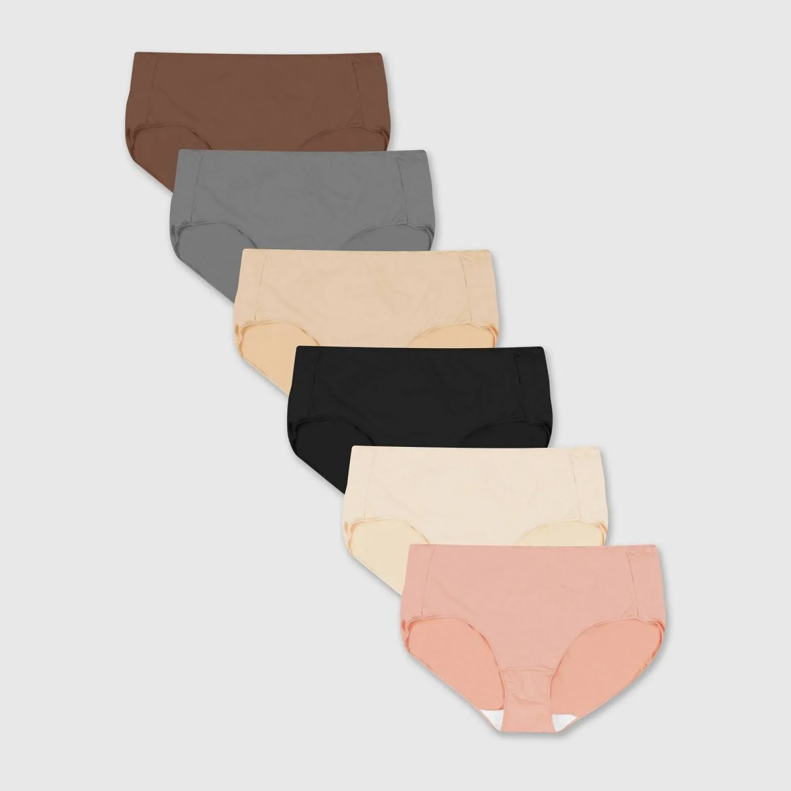 Just My Size by Hanes Women's 6pk Microfiber Briefs 1810C6 Colors May Vary 11