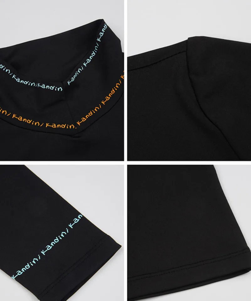 KANDIN High-Neck Long Sleeve T-Shirt - Black