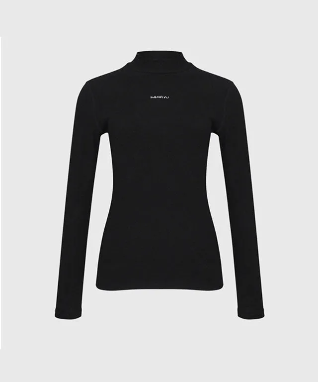 KANDINI Warm High-Neck T-Shirt - Black