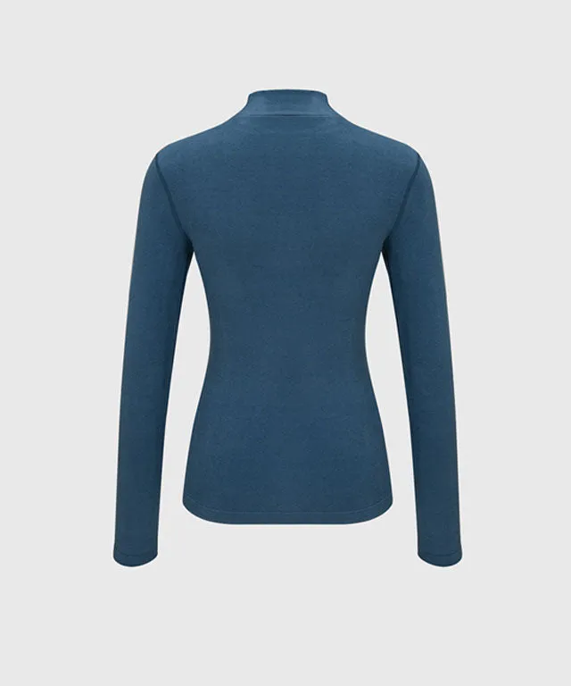 KANDINI Warm High-neck T-Shirt - Blue