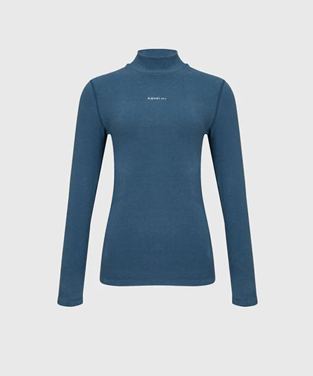 KANDINI Warm High-neck T-Shirt - Blue