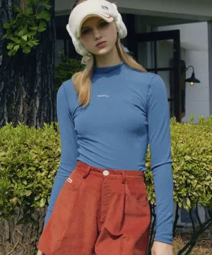 KANDINI Warm High-neck T-Shirt - Blue