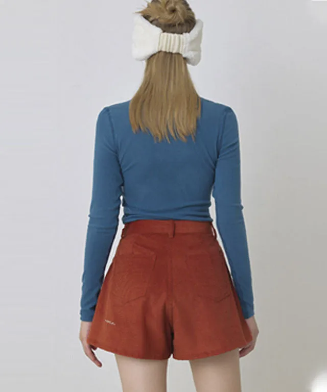 KANDINI Warm High-neck T-Shirt - Blue