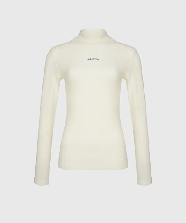 KANDINI Warm High-neck T-Shirt - Ivory