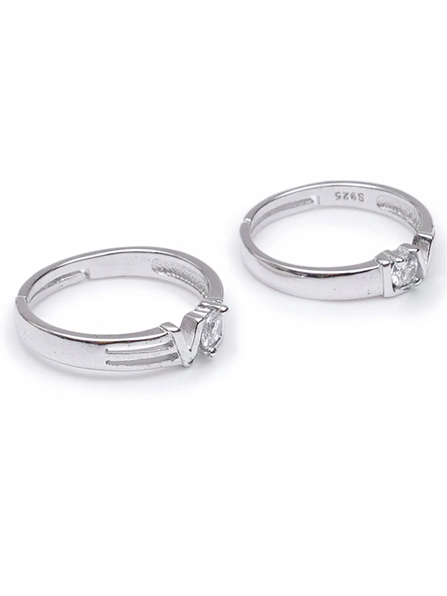 Karatcart LOVE Couple Adjustable Ring for Men and Women