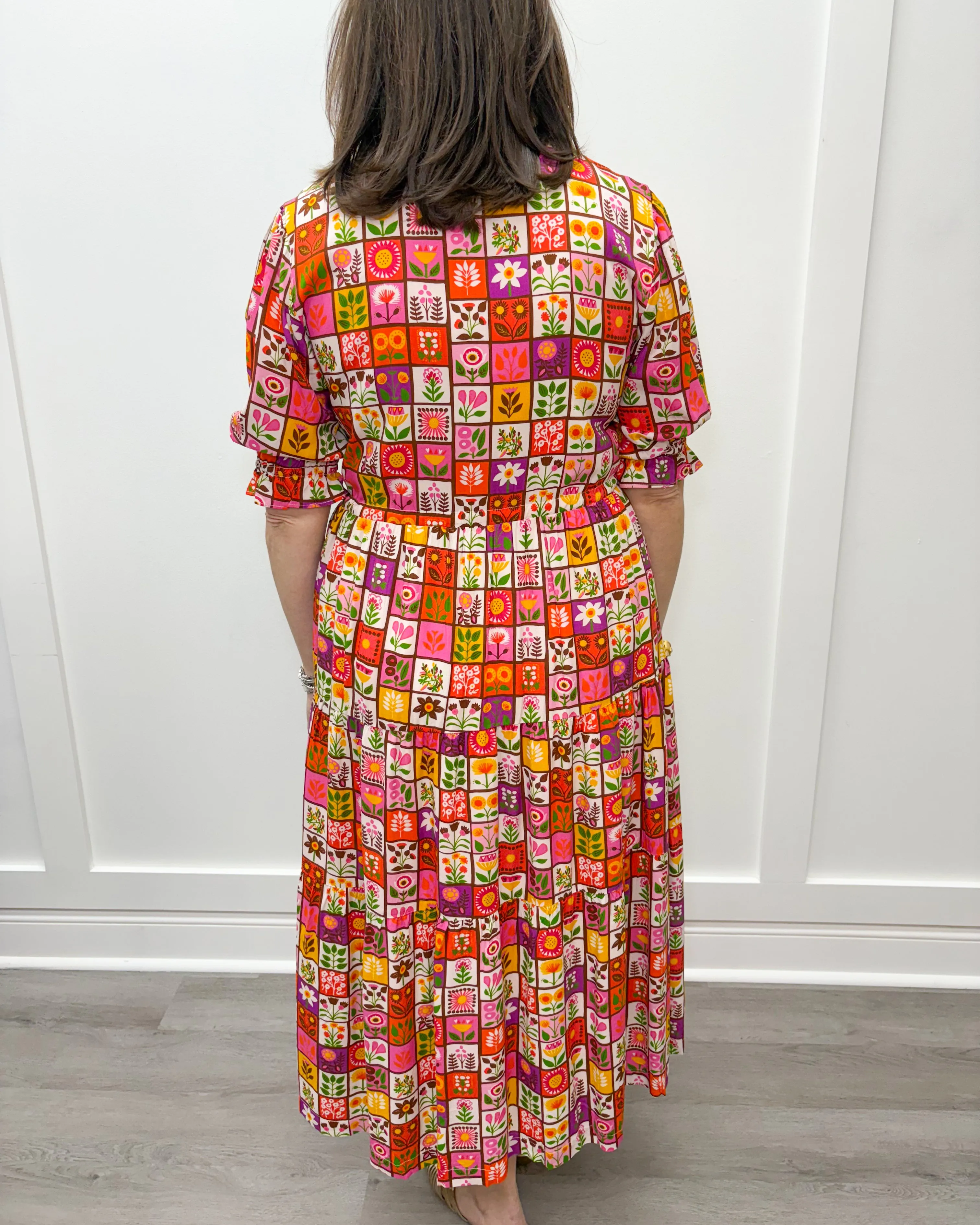 Kayley Midi - Floral Motif