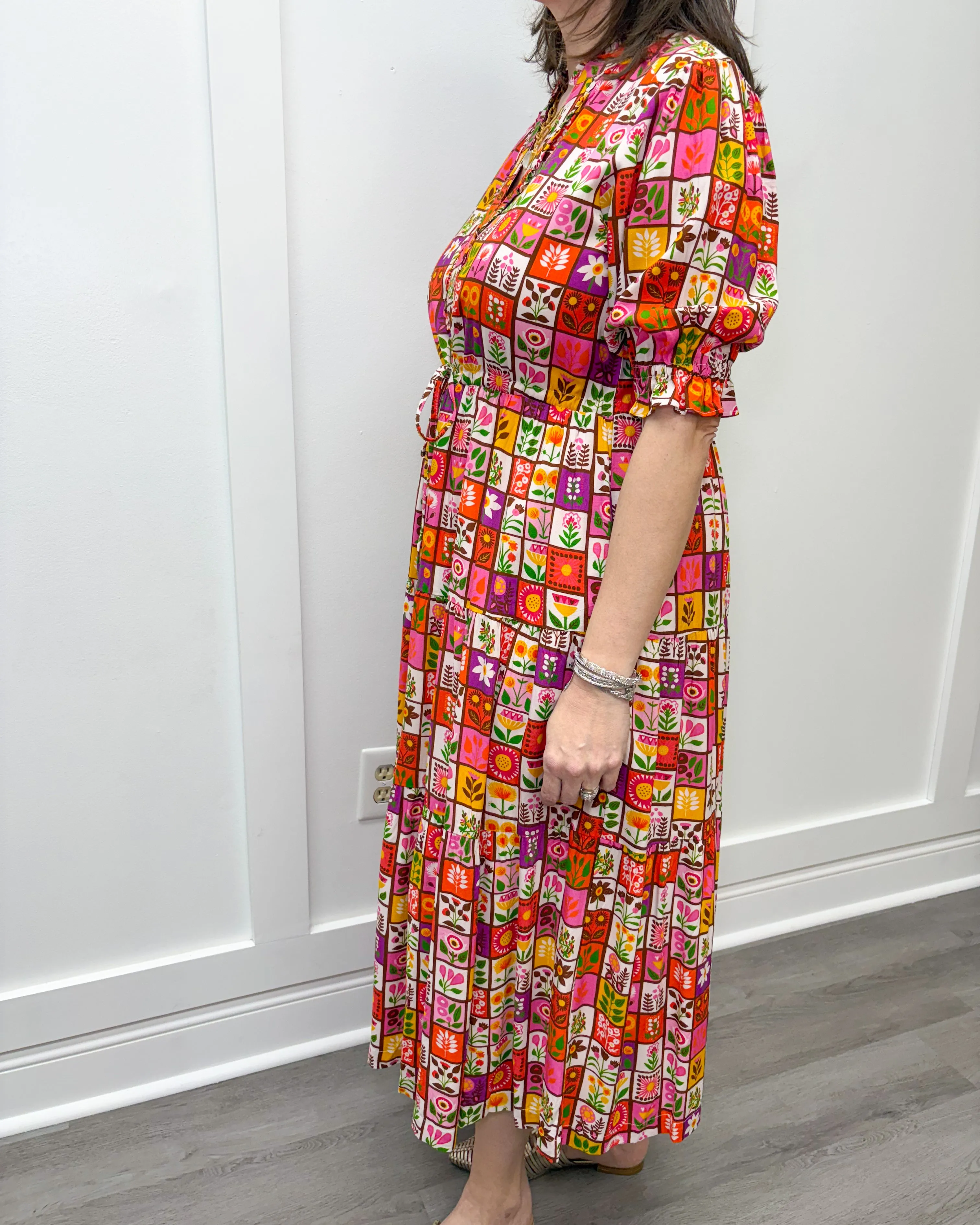 Kayley Midi - Floral Motif