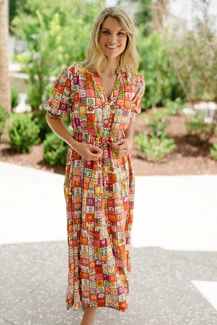 Kayley Midi - Floral Motif