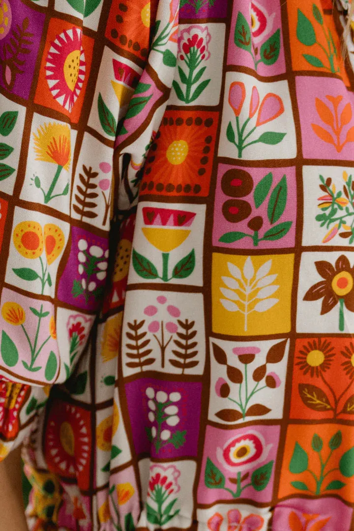 Kayley Midi - Floral Motif