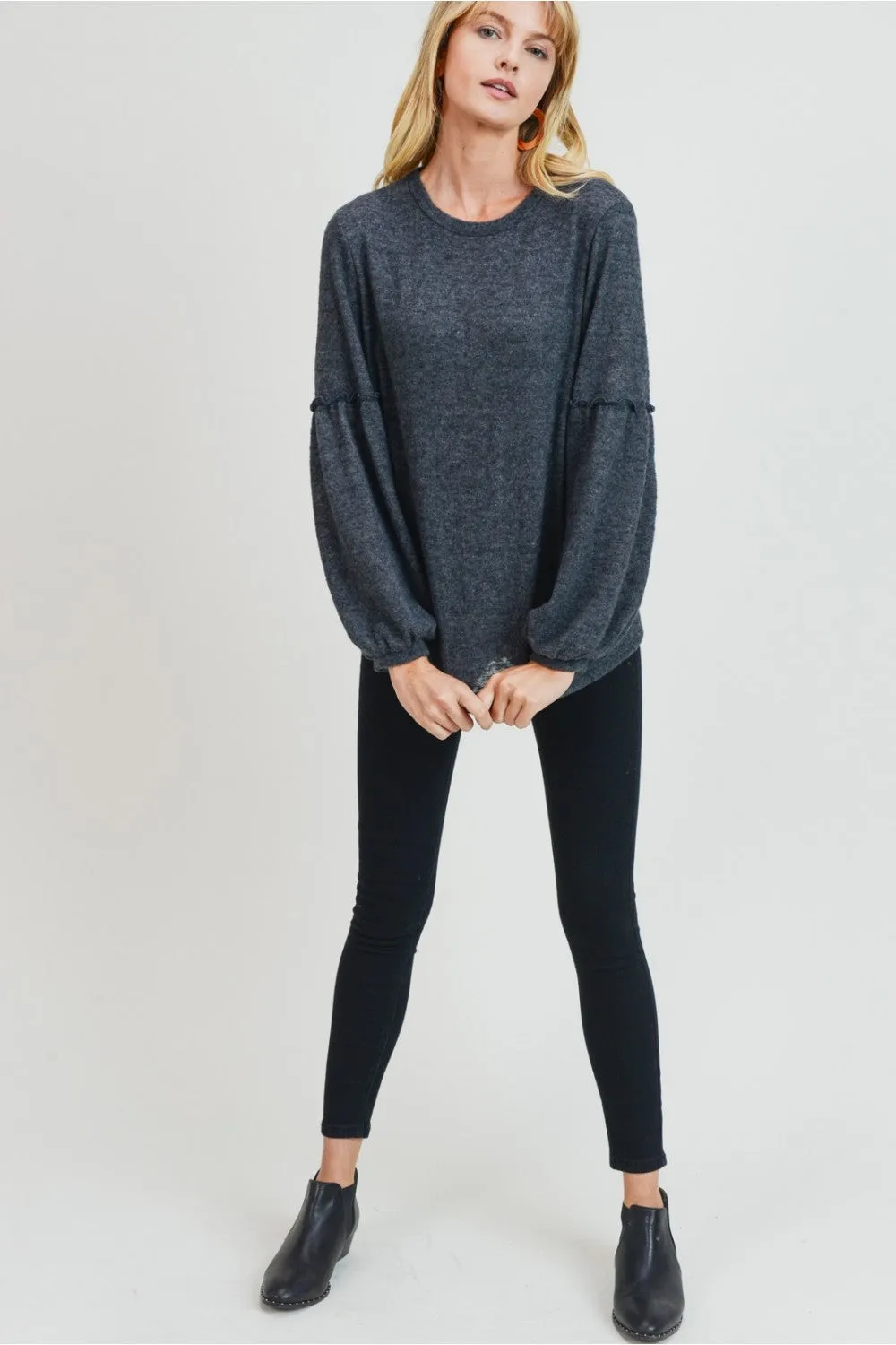 Keep Things Simple Long Sleeve Top