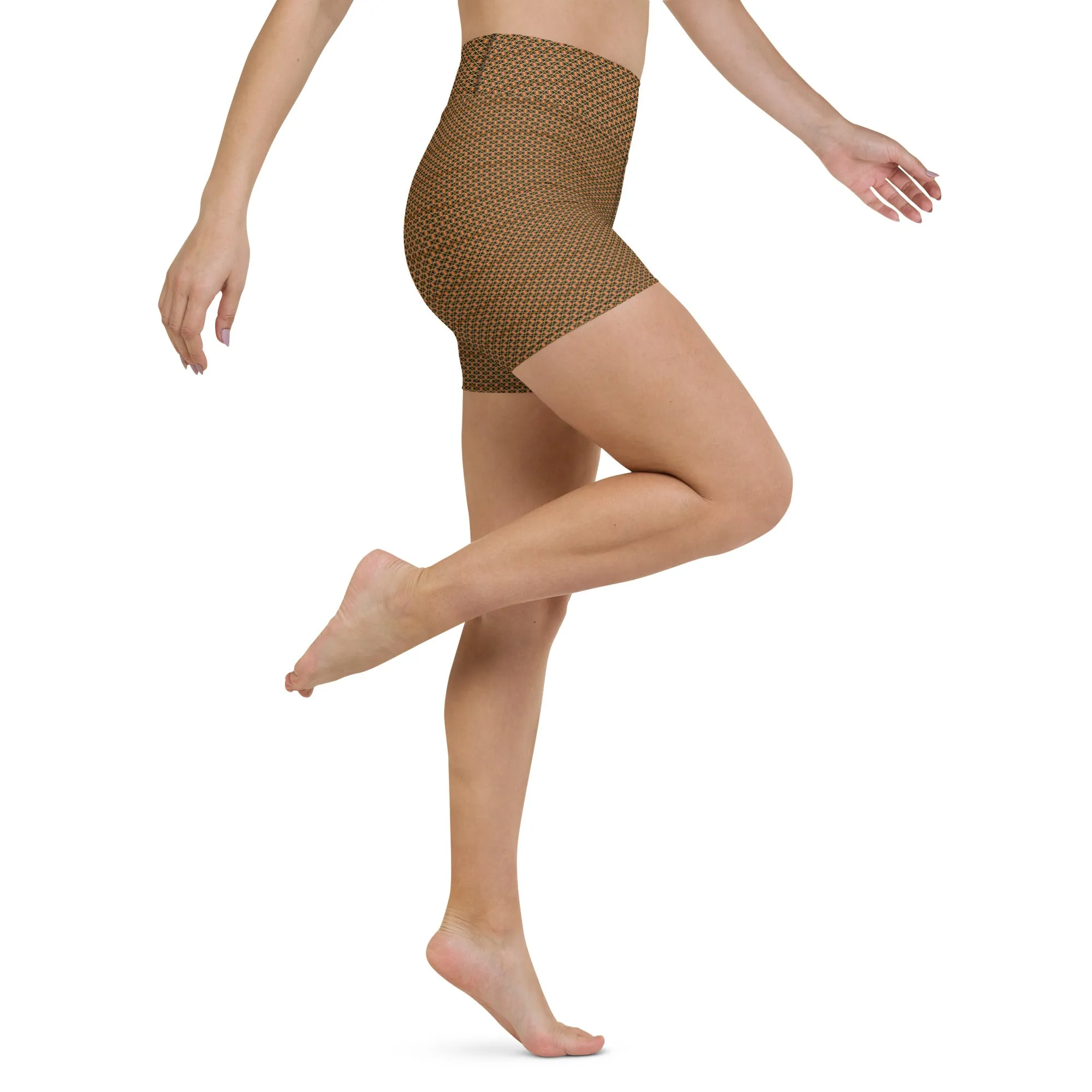 Kente (Black) Yoga Shorts