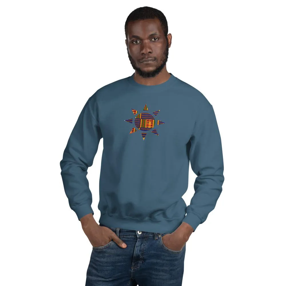 Kente Sun African Print Unisex Sweatshirt