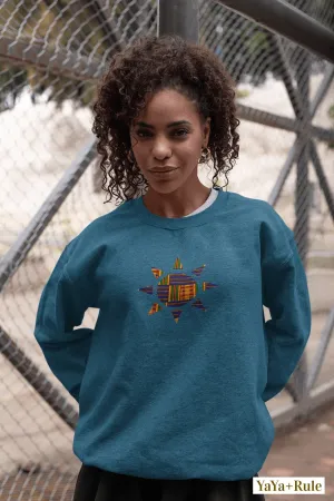 Kente Sun African Print Unisex Sweatshirt