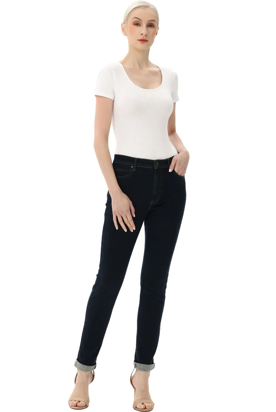 Kimi   Kai Women's U-Neck Basic Bodysuit