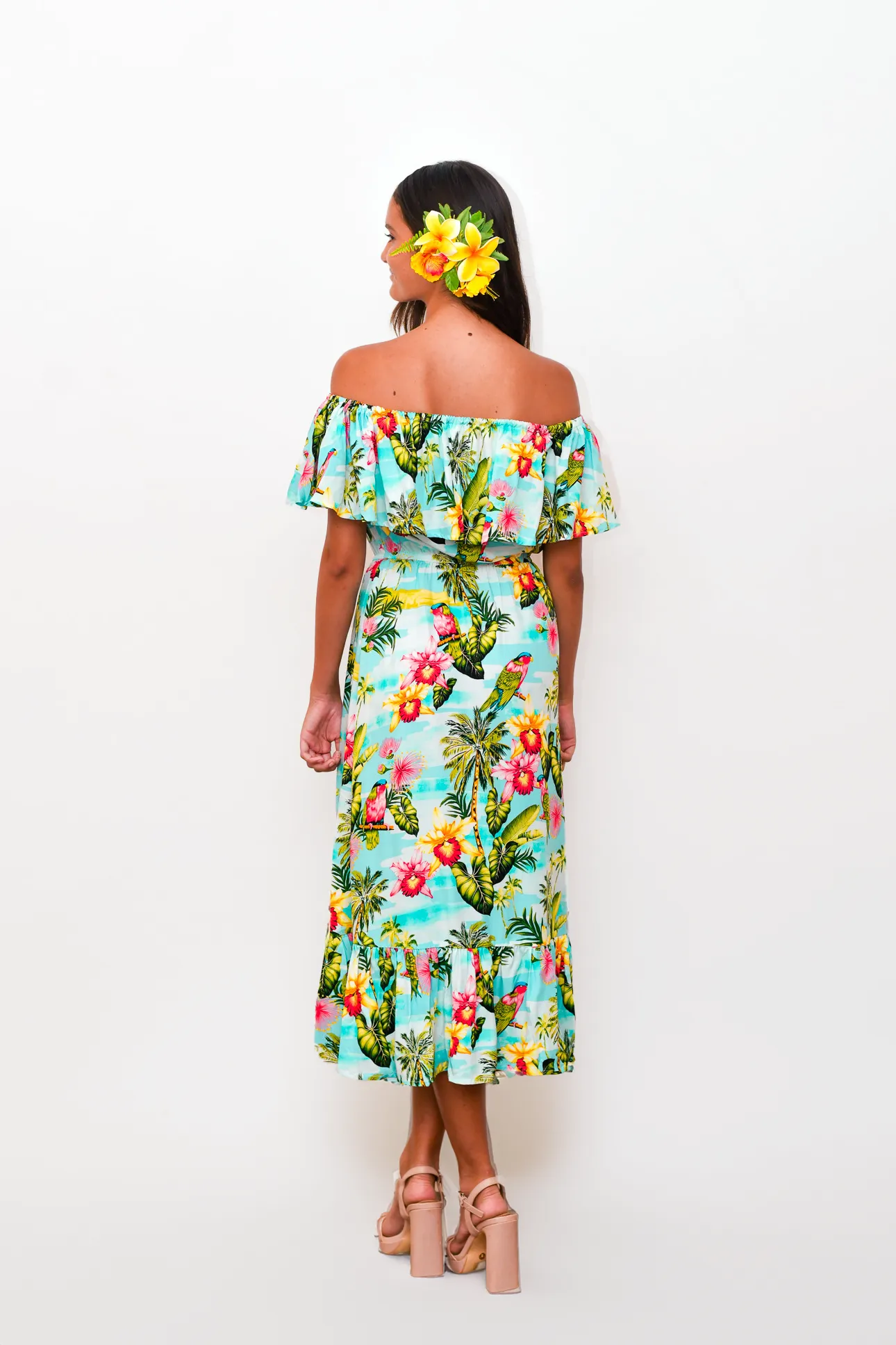 Kula Bird - Off Shoulder Midi Dress