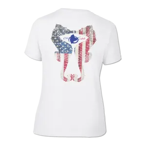 Ladies OS Seahorses - Short Sleeve Cotton T-Shirt