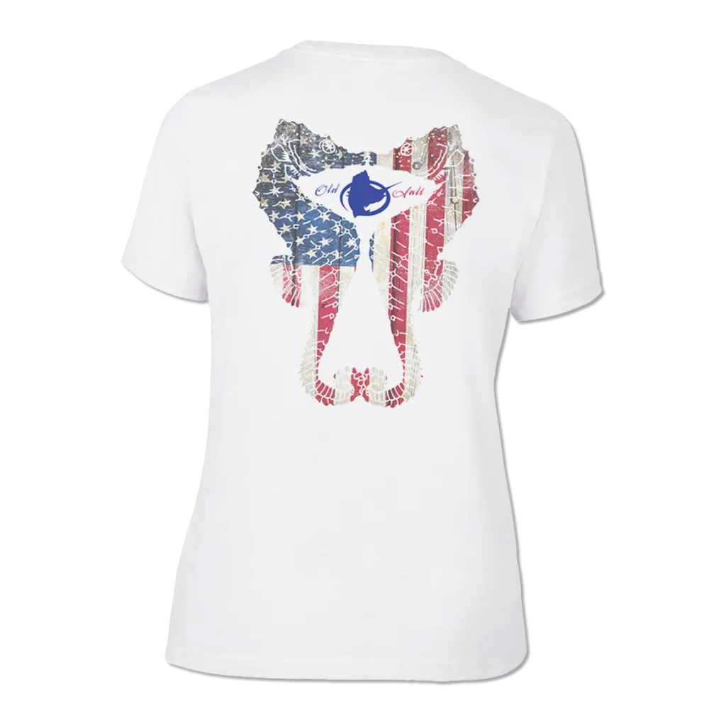 Ladies OS Seahorses - Short Sleeve Cotton T-Shirt