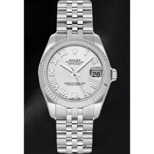 Ladies Rolex Date-just 31mm Silver Roman Dial Watch