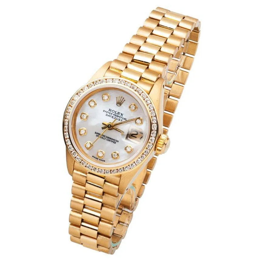 Lady Rolex Presidential Watch Mop Bezel President Yellow Gold