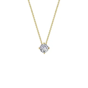 Lafonn Simulated Diamond 0.65ct East West Prong Solitaire Necklace N0152CLG