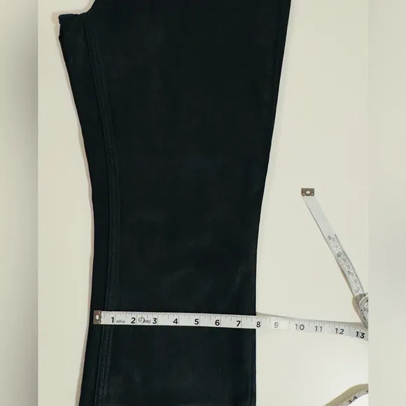 LAUREN RALPH LAUREN BLK Coated Denim Hi-Rise Full-Length-Boot Jeans 10 NWT $145