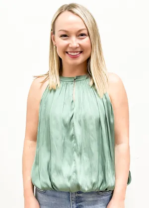 LBLOX Bubble Blouse - Dusty Green
