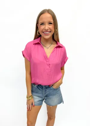 LBLOX V-Neck Blouse - Bubble Gum