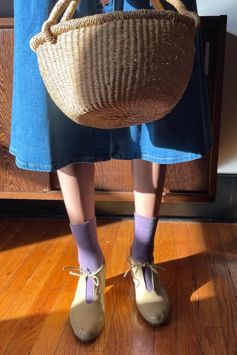 LE BON SHOPPE SNEAKER SOCKS || MUSTARD