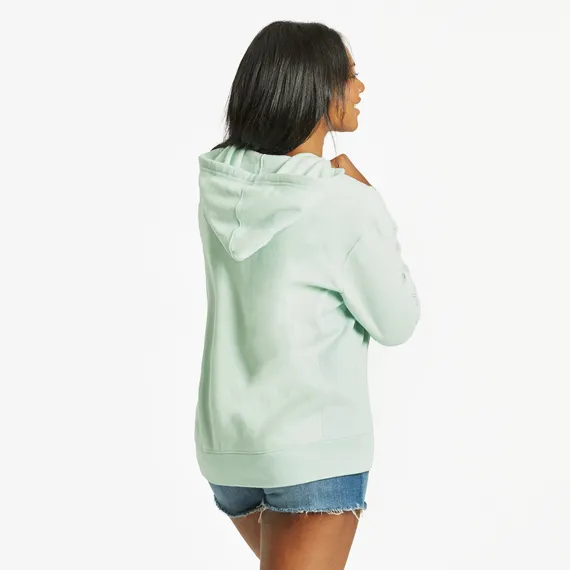 Life is Good Women's Heart Simply True Fleece Zip Hoodie
