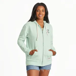 Life is Good Women's Heart Simply True Fleece Zip Hoodie