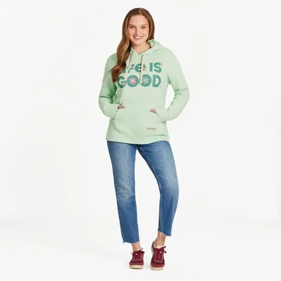 Life is Good Women's Life is Good Daisies Simply True Fleece Hoodie