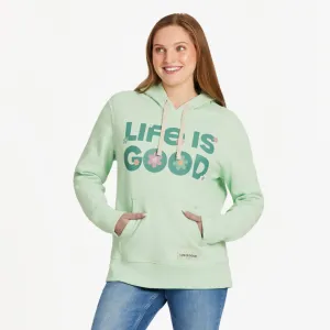 Life is Good Women's Life is Good Daisies Simply True Fleece Hoodie