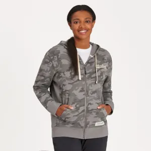 Life is Good Women's LIG Ballyard Distress Simply True Fleece Zip Hoodie