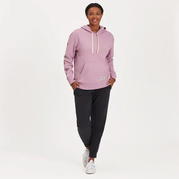 Life is Good Women's Vertical Butterflies Simply True Fleece Hoodie
